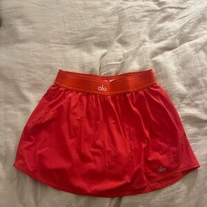 Alo Bright Red Athletic Skirt